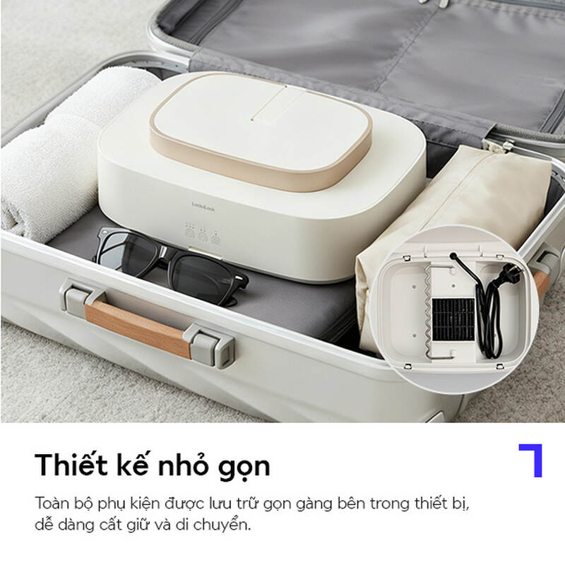 Máy sấy khuẩn quần áo LocknLocK,khử khuẩn tia UV,công nghệ sưởi PTC - END112IVY, , large image number null